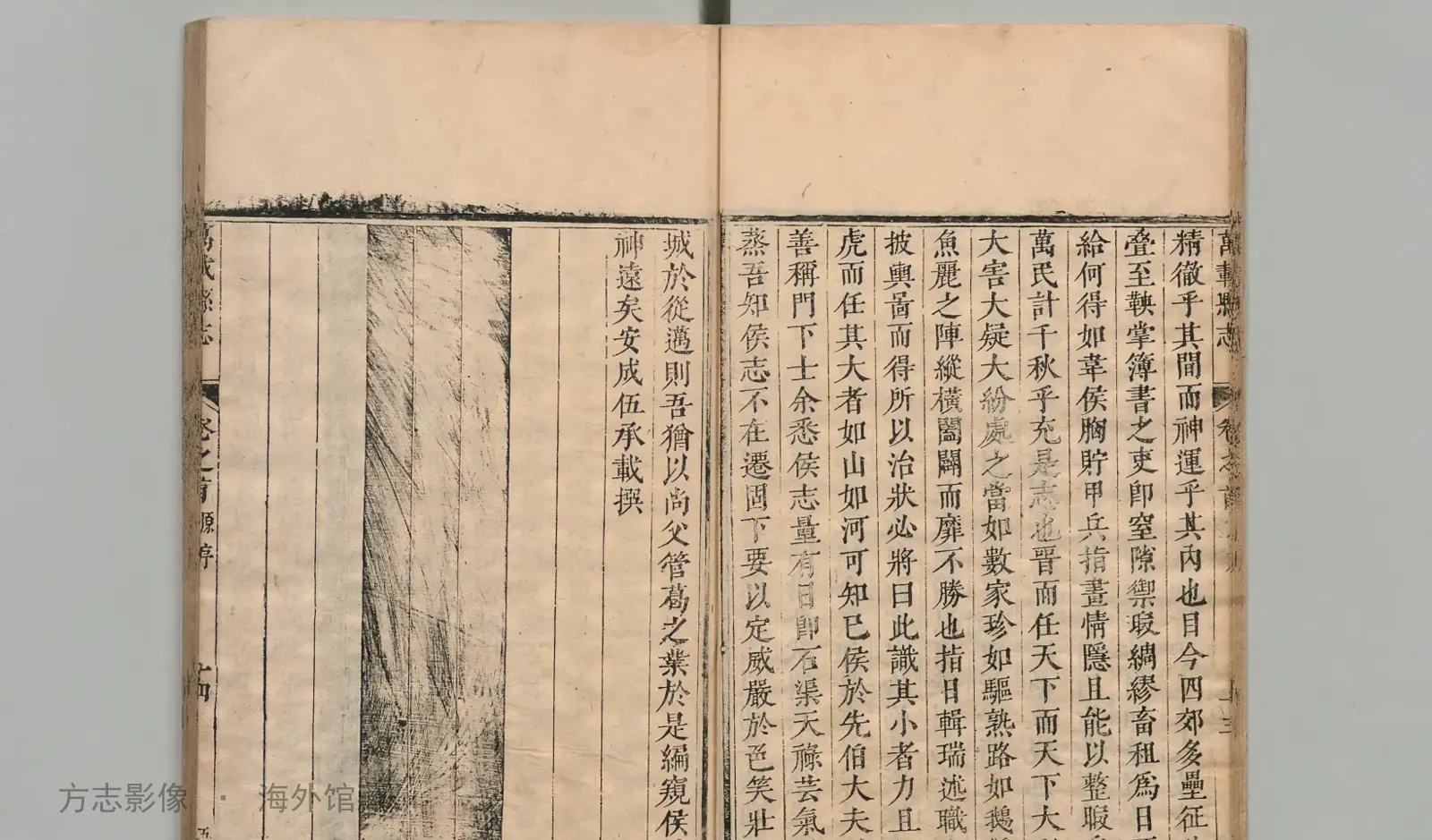 万载县志书影