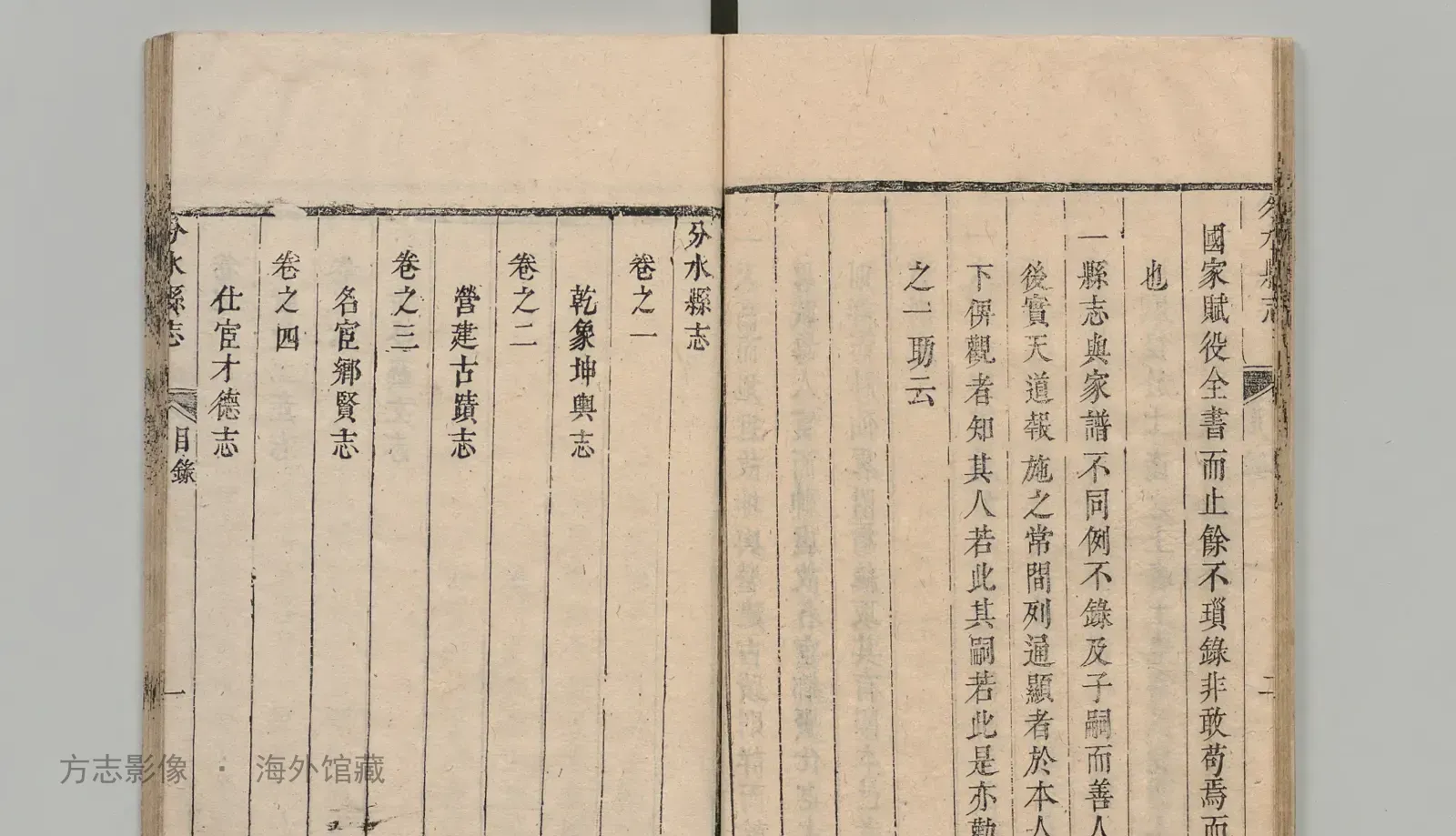 分水县志书影