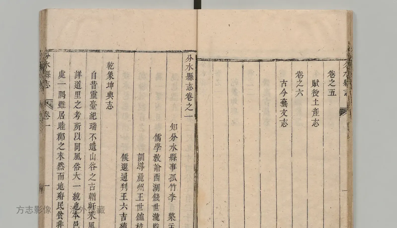 分水县志书影