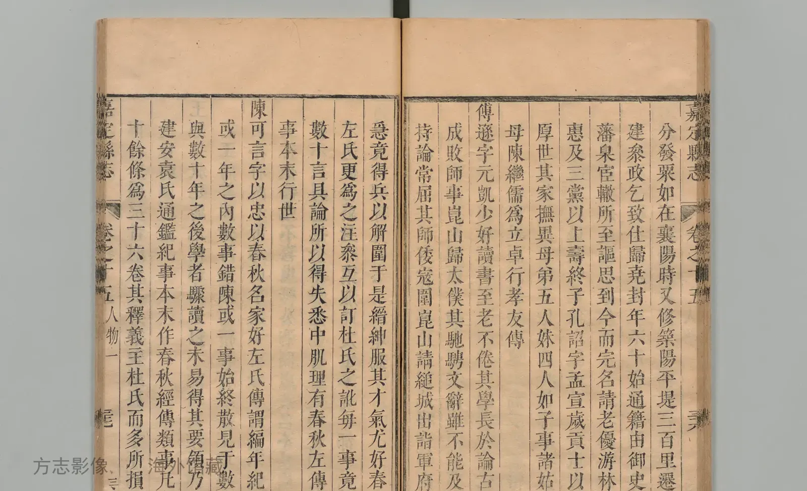嘉定县志书影