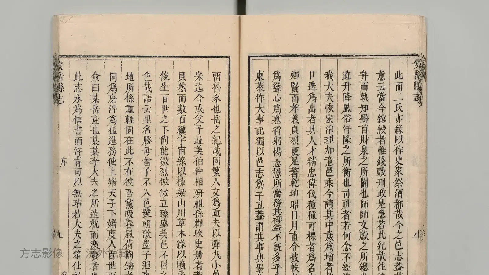 安岳县志书影