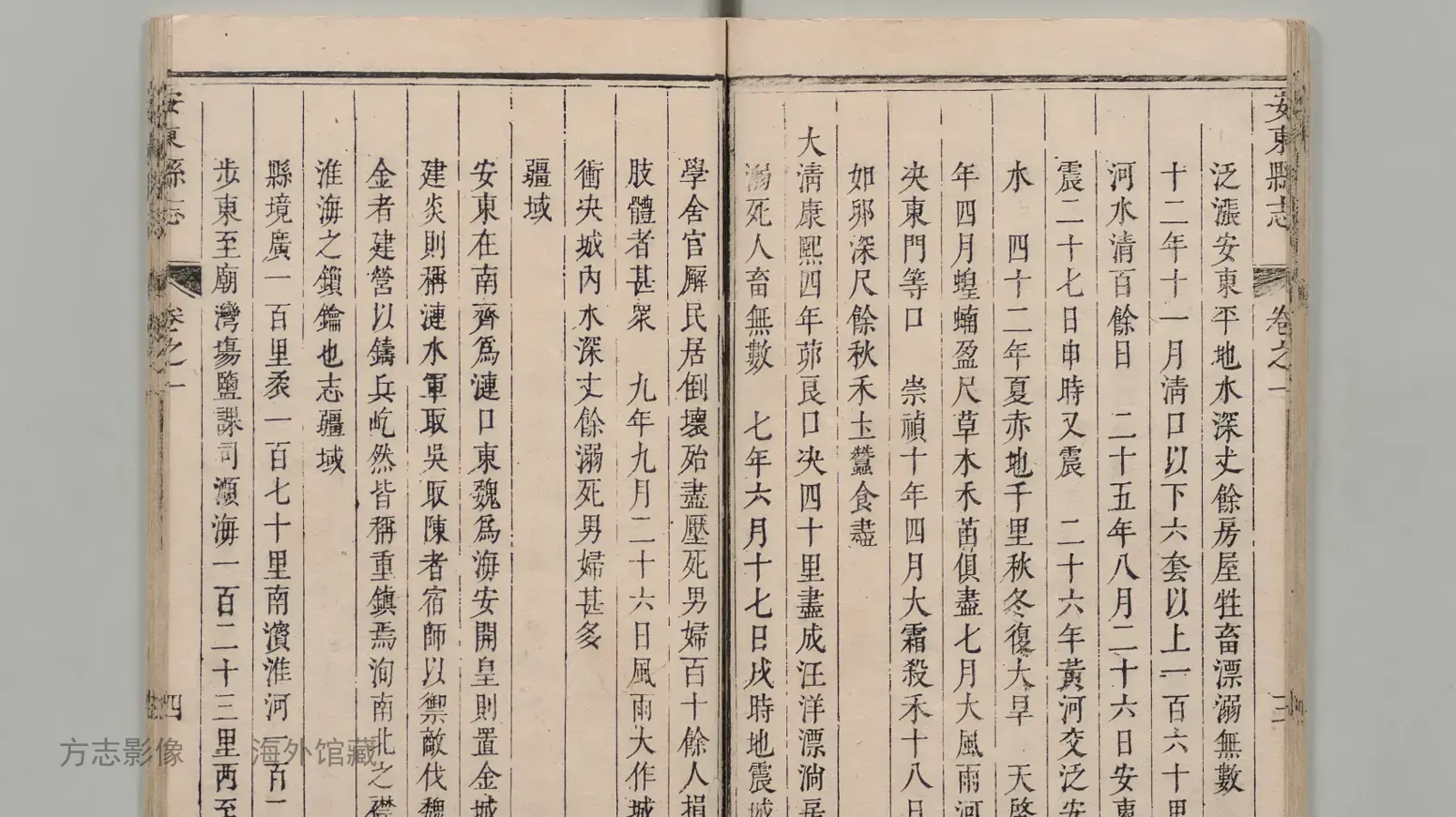 安东县志书影