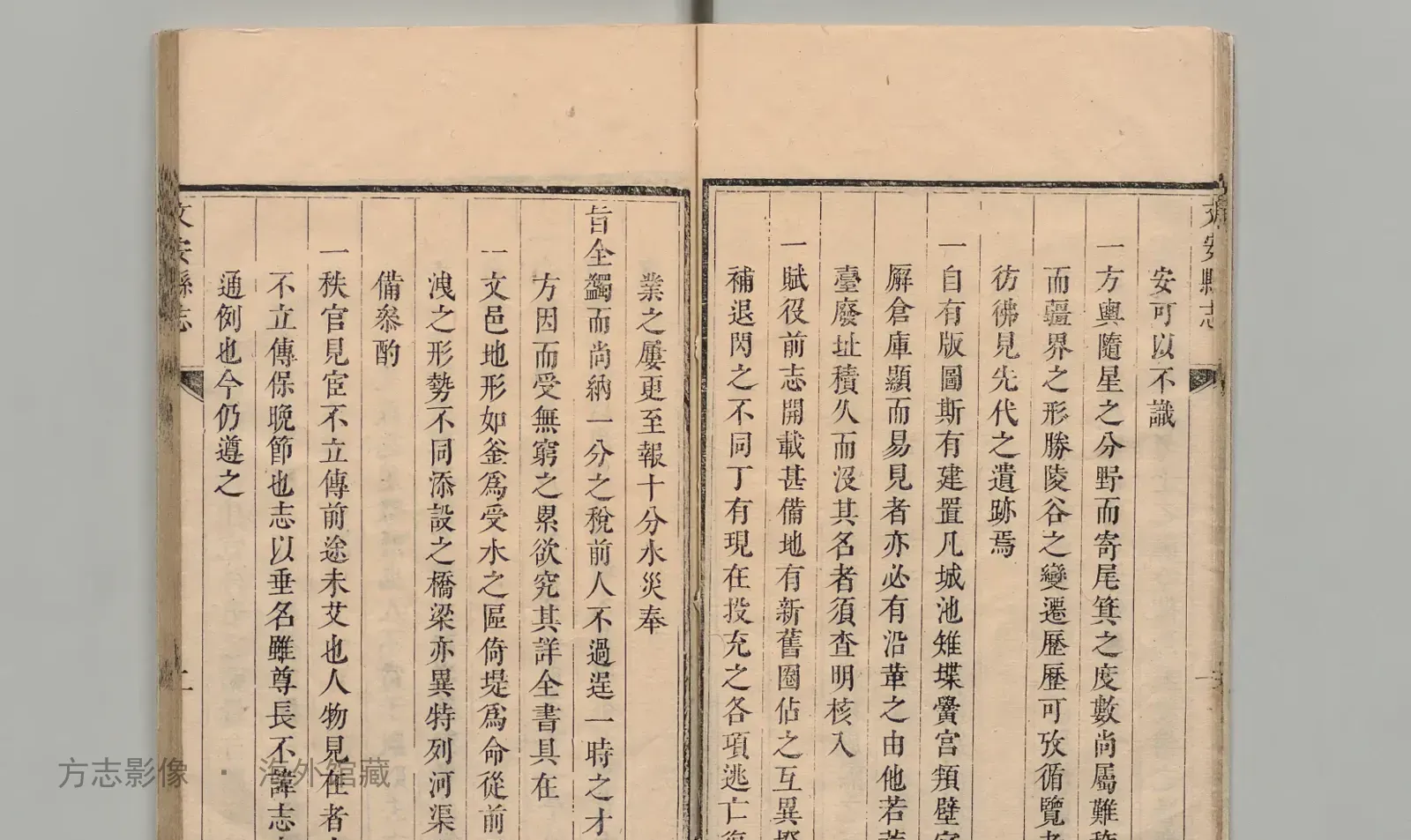 文安县志书影
