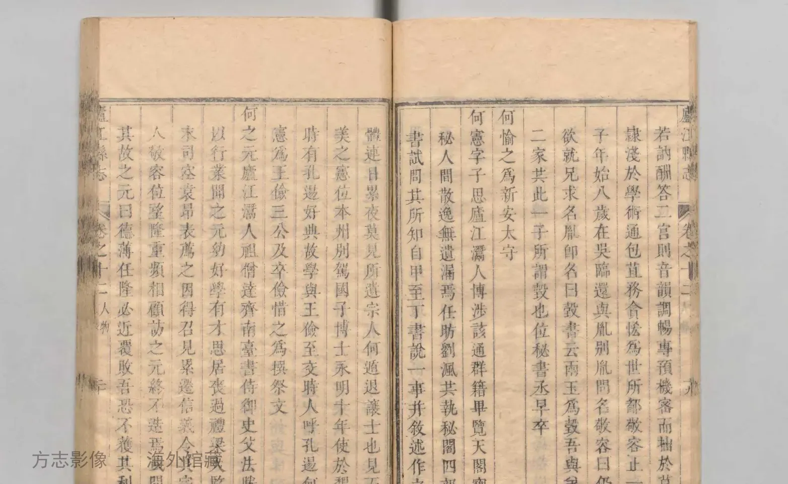 庐江县志书影