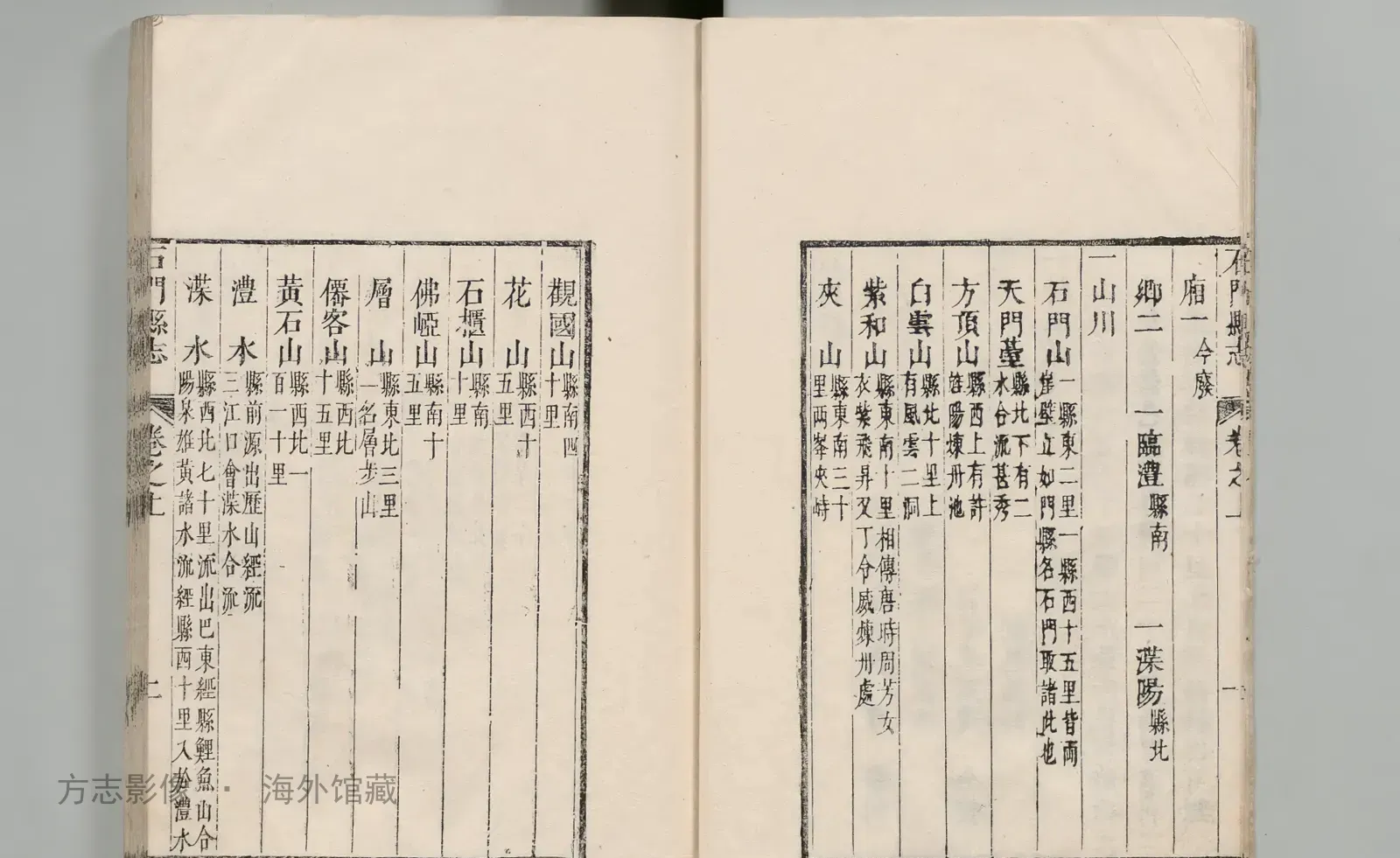 石门县志书影