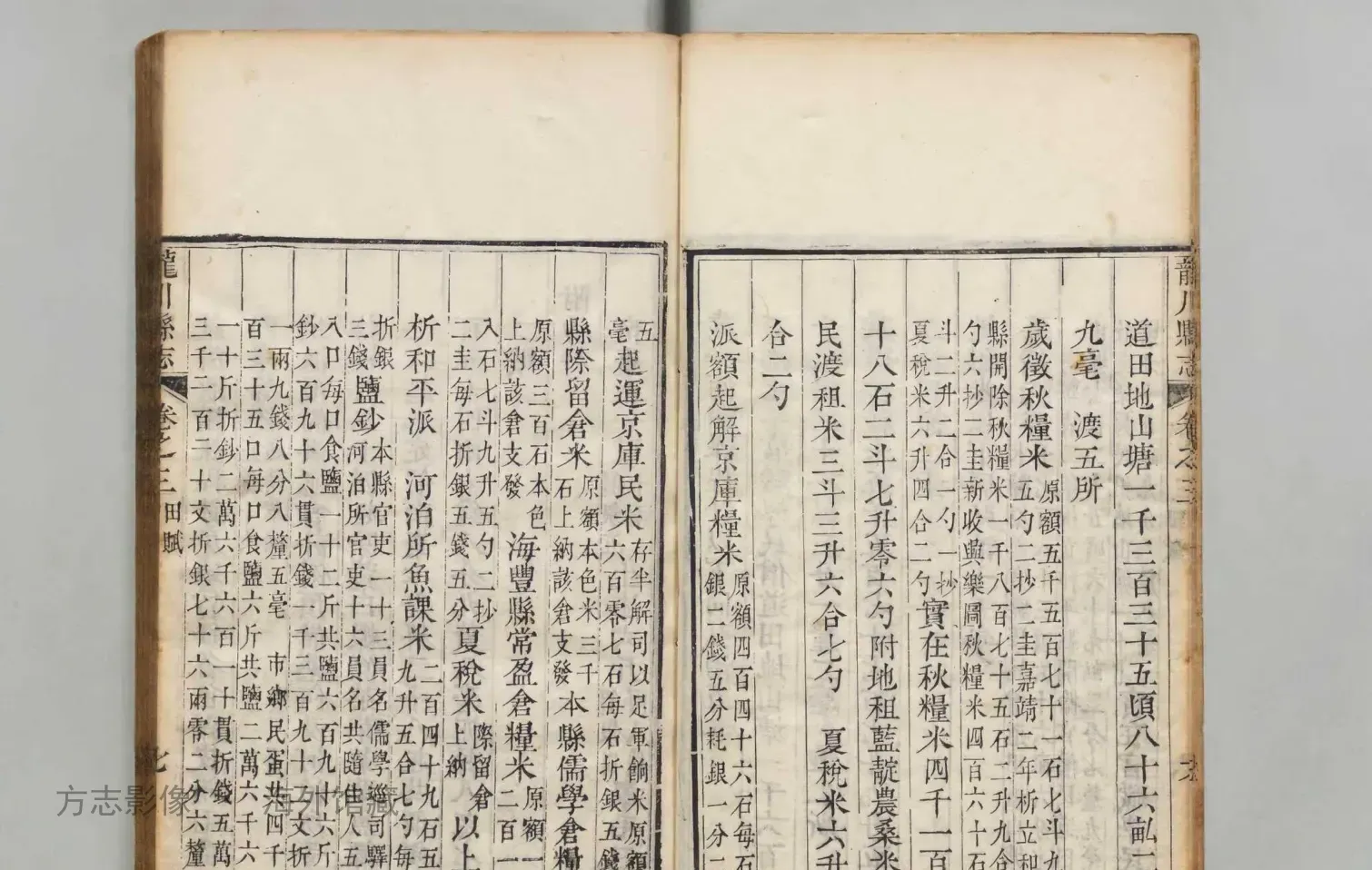 龙川县志书影