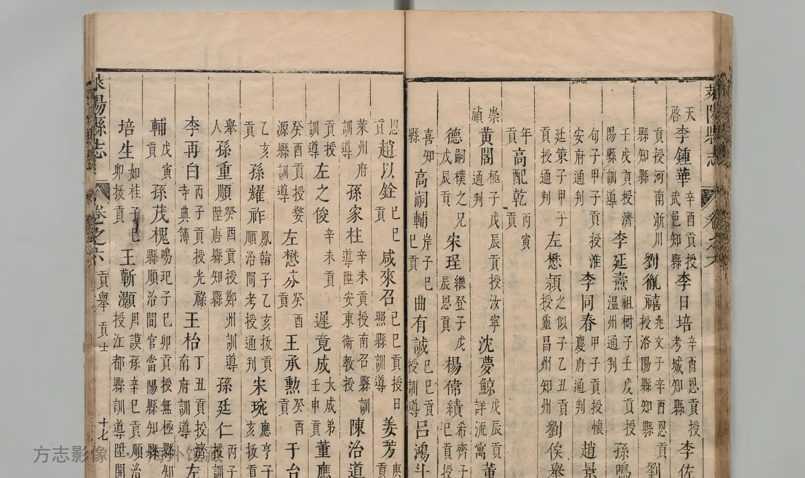 莱阳县志书影