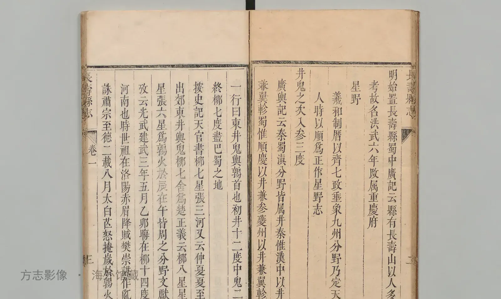 长寿县志书影