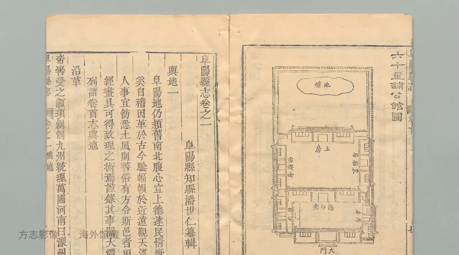 阜阳县志书影
