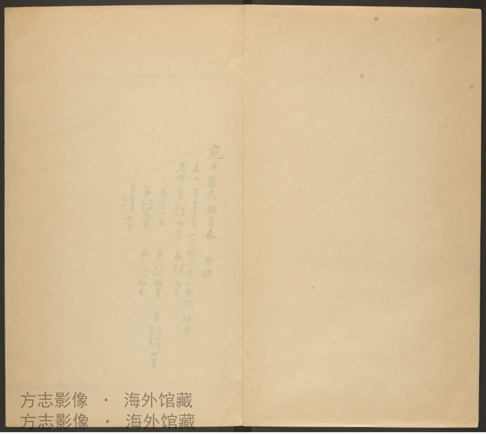 宛平县志书影