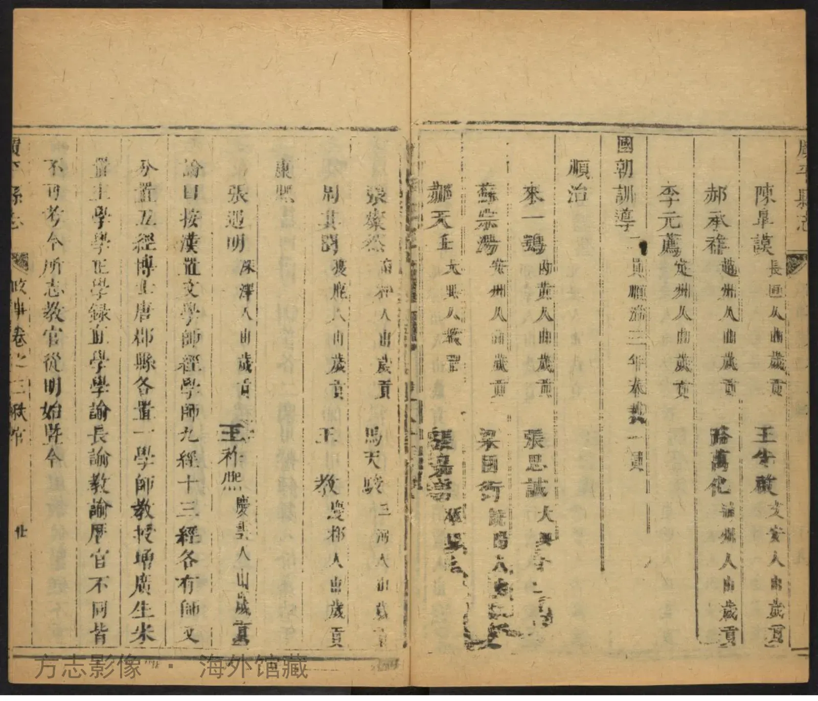广平县志书影
