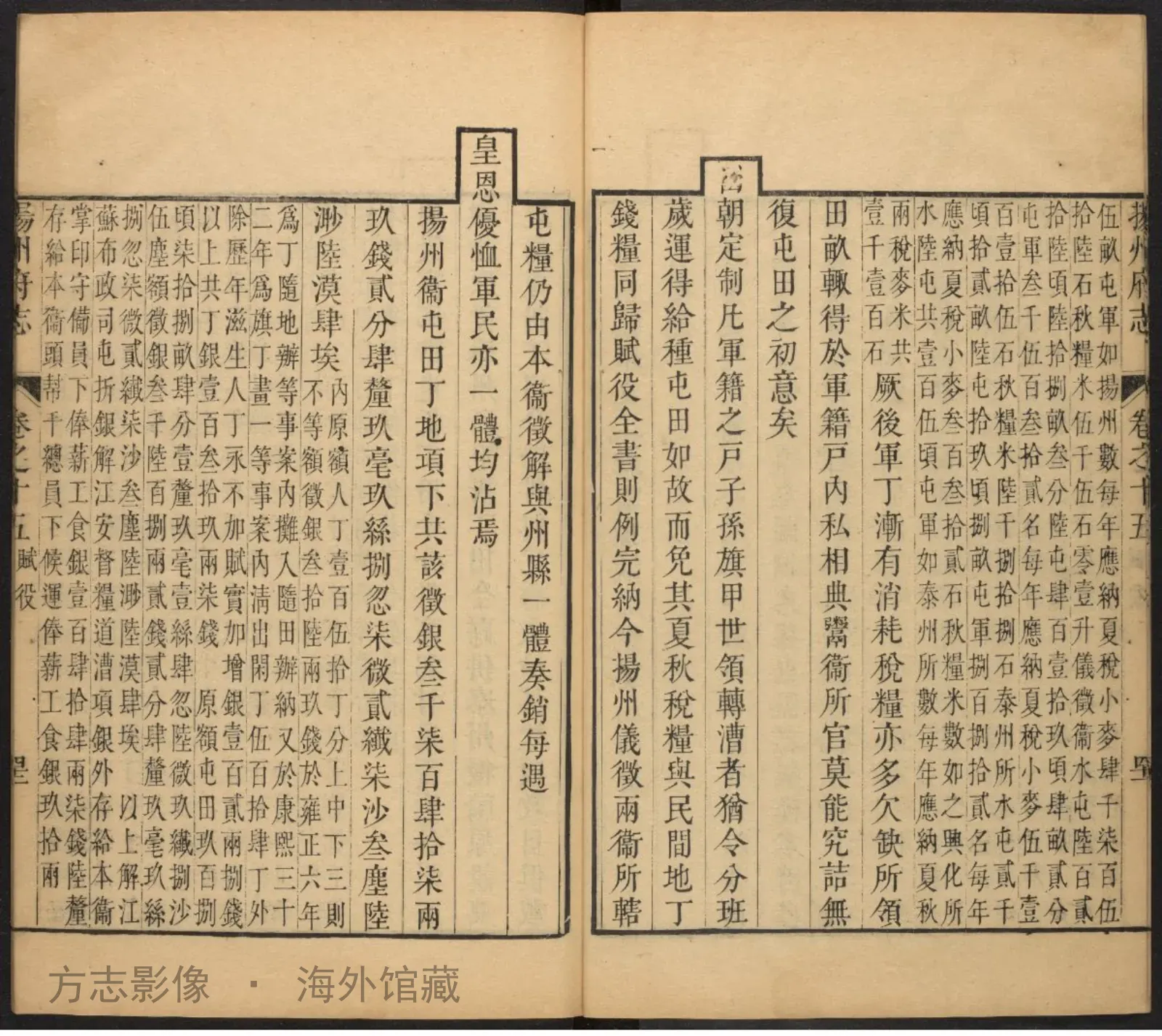 扬州府志书影