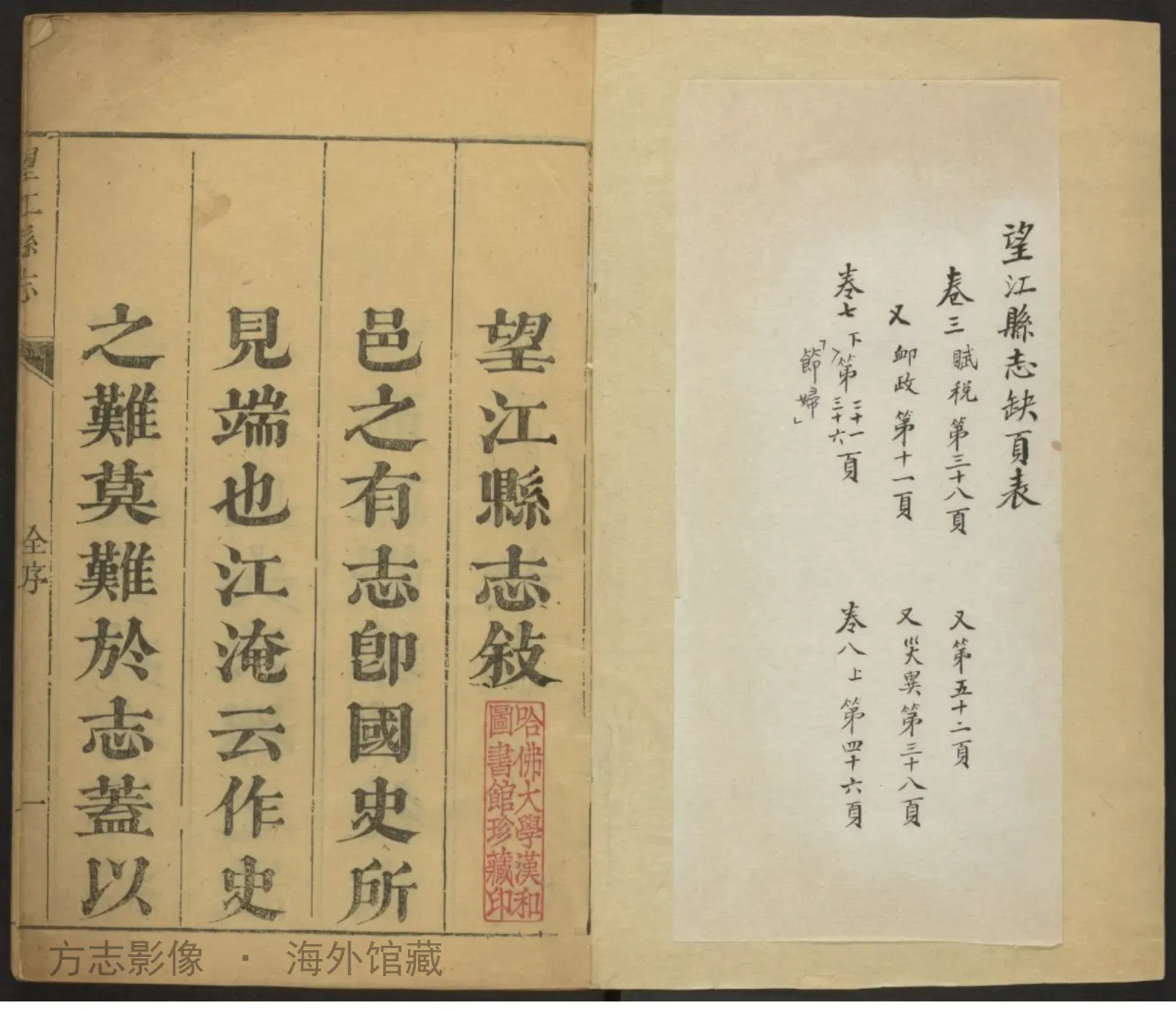 望江县志书影