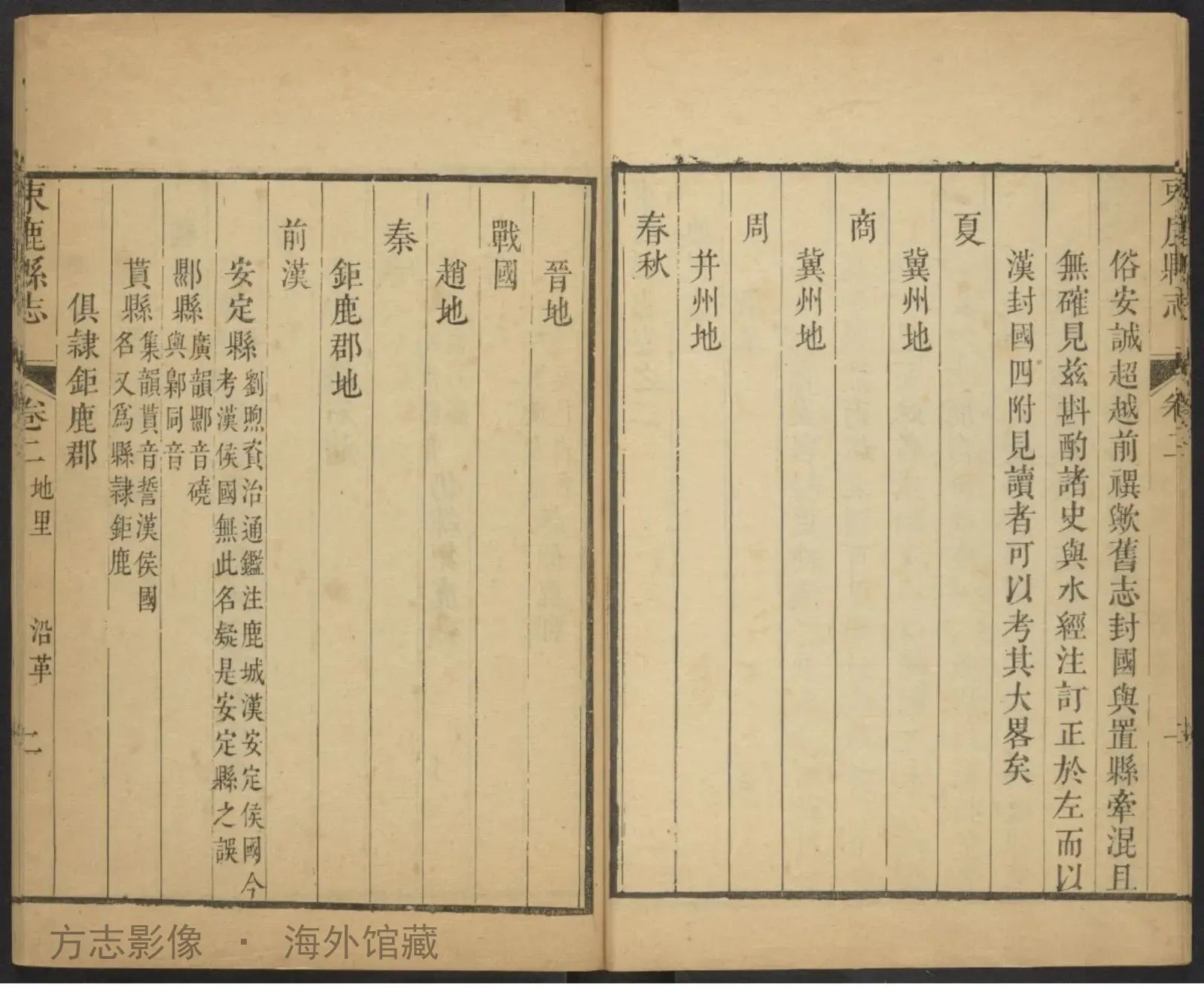 束鹿县志书影