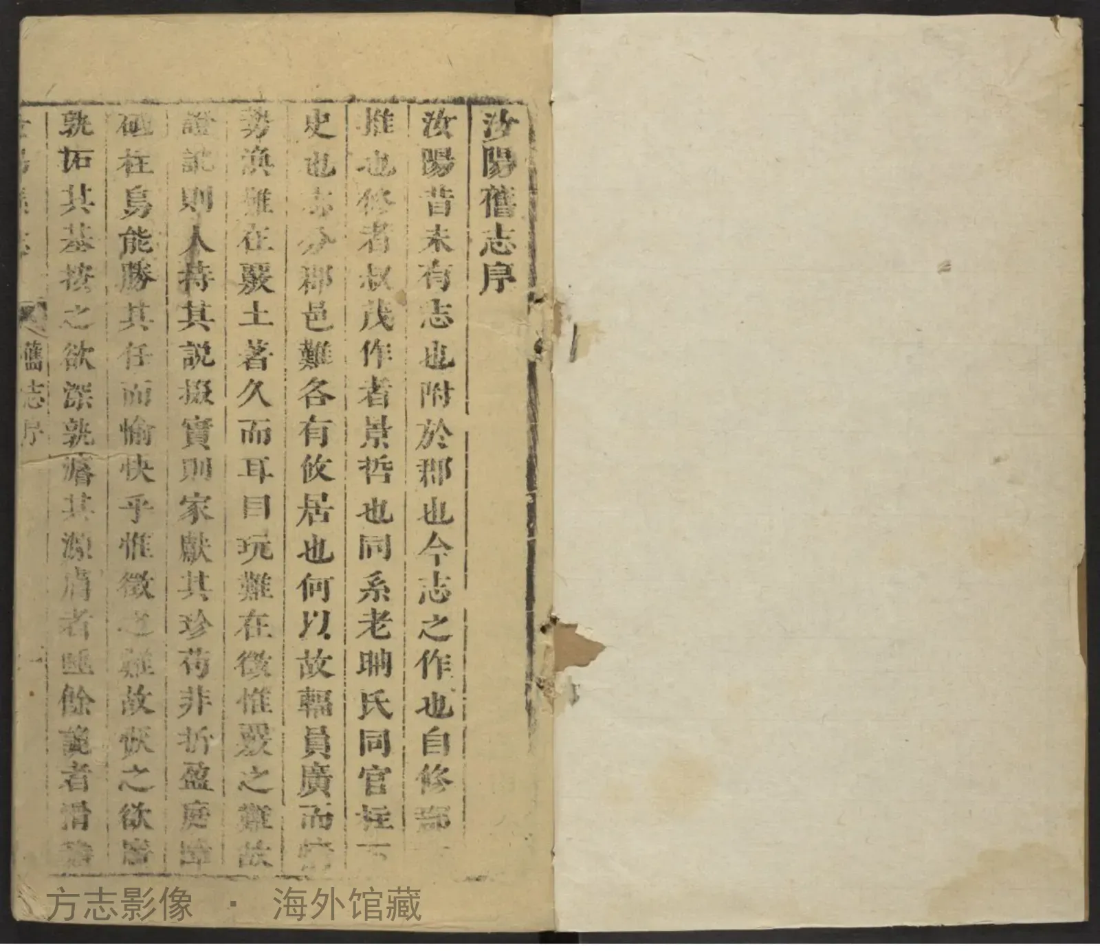 汝阳县志书影
