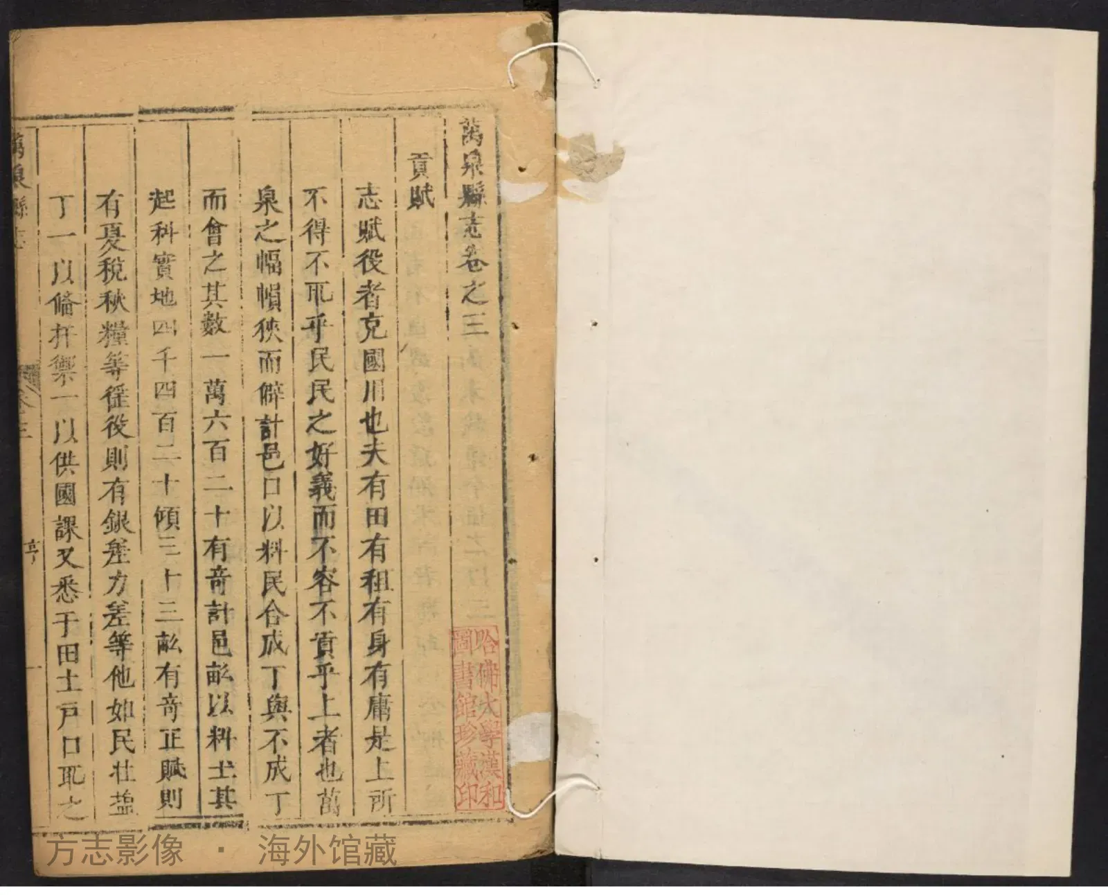 万泉县志书影