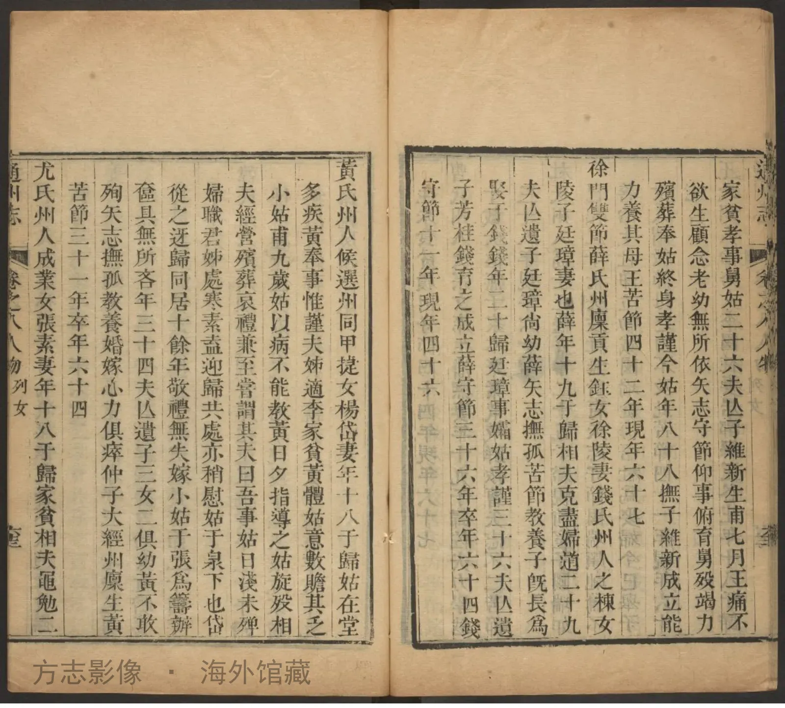 通州志一〇卷末书影