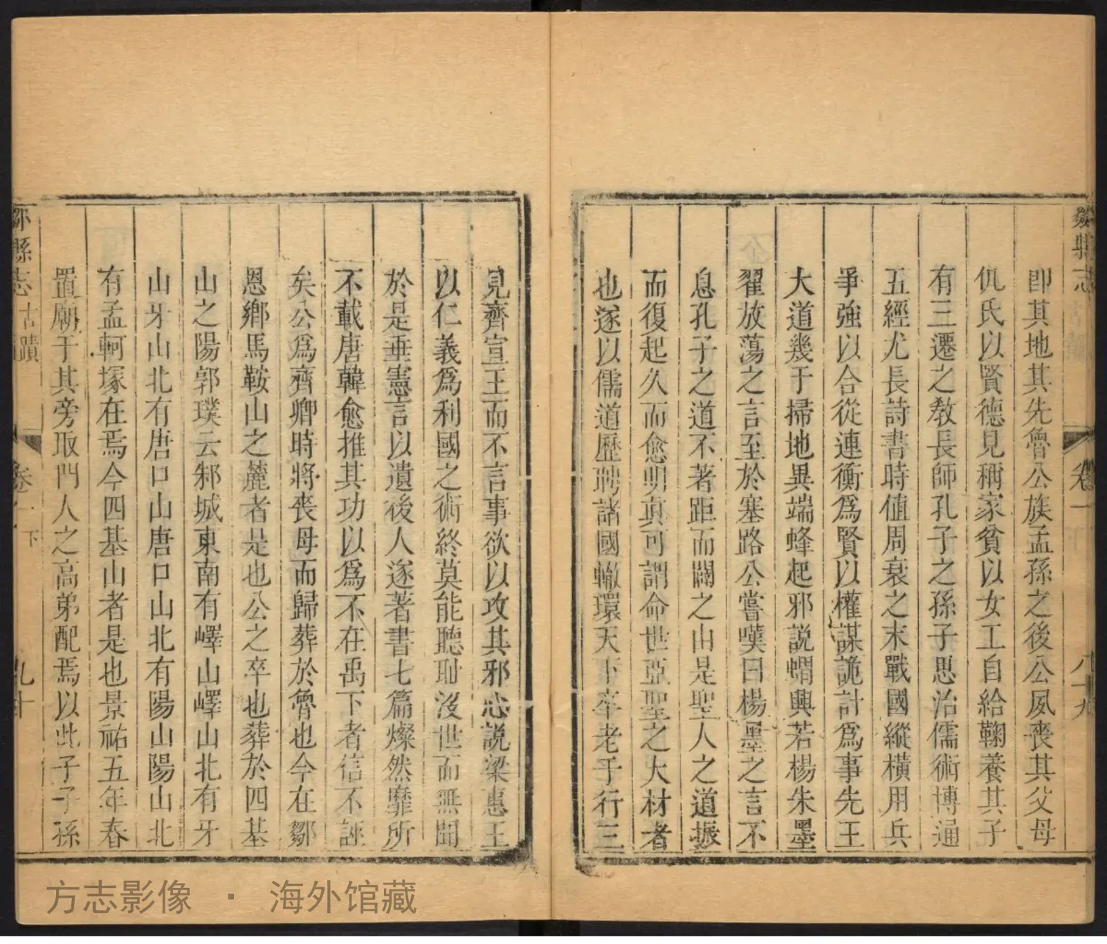 邹县志书影