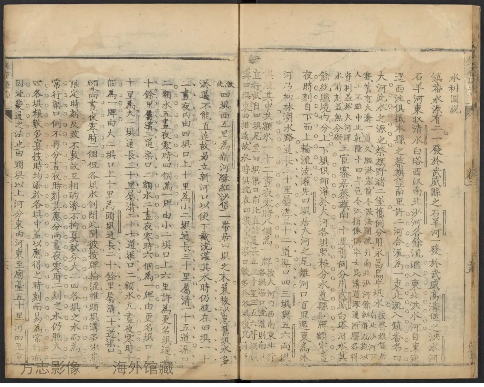镇番县志书影